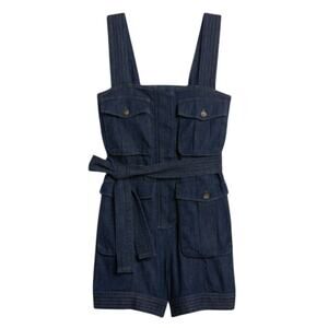 Banana Republic Jean Denim Romper Women's Size L Tall (doesn't include belt))